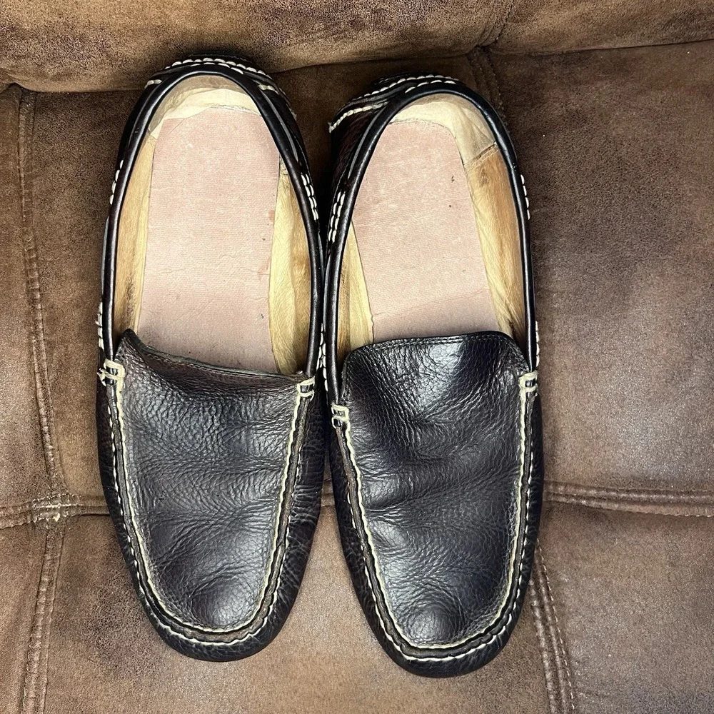 Frye Shoes Venetian Men 10.5 Brown Leather Driving Loafer Slip On Casual Office